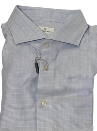 Emanuel Berg Men's Long Sleeve Dress Shirt in harvard - men's shirt - detail view