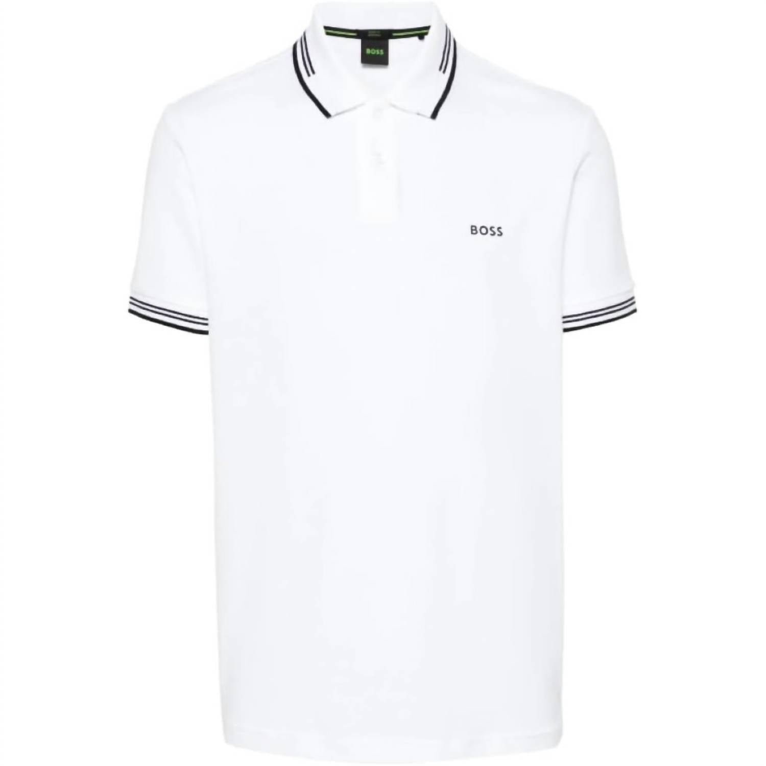 Hugo Boss - Paul Slim Fit White Short Sleeve Polo T-shirt