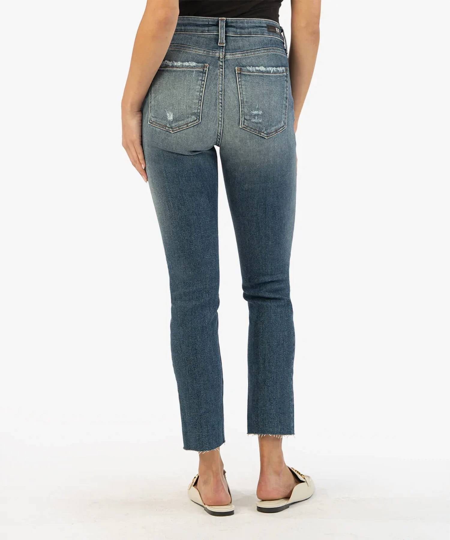 Kut From The Kloth - Reese High Rise Fab Ab Ankle Straight Jeans
