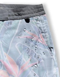 BAJA LLAMA Men's Shipwrecks 18" Boardshorts in fair fight blue - men's swimwear - detail view