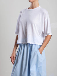 Pharaoh Women's Miles Tissue Jersey Tee in tissue jersey in white - women's t-shirt - view 4