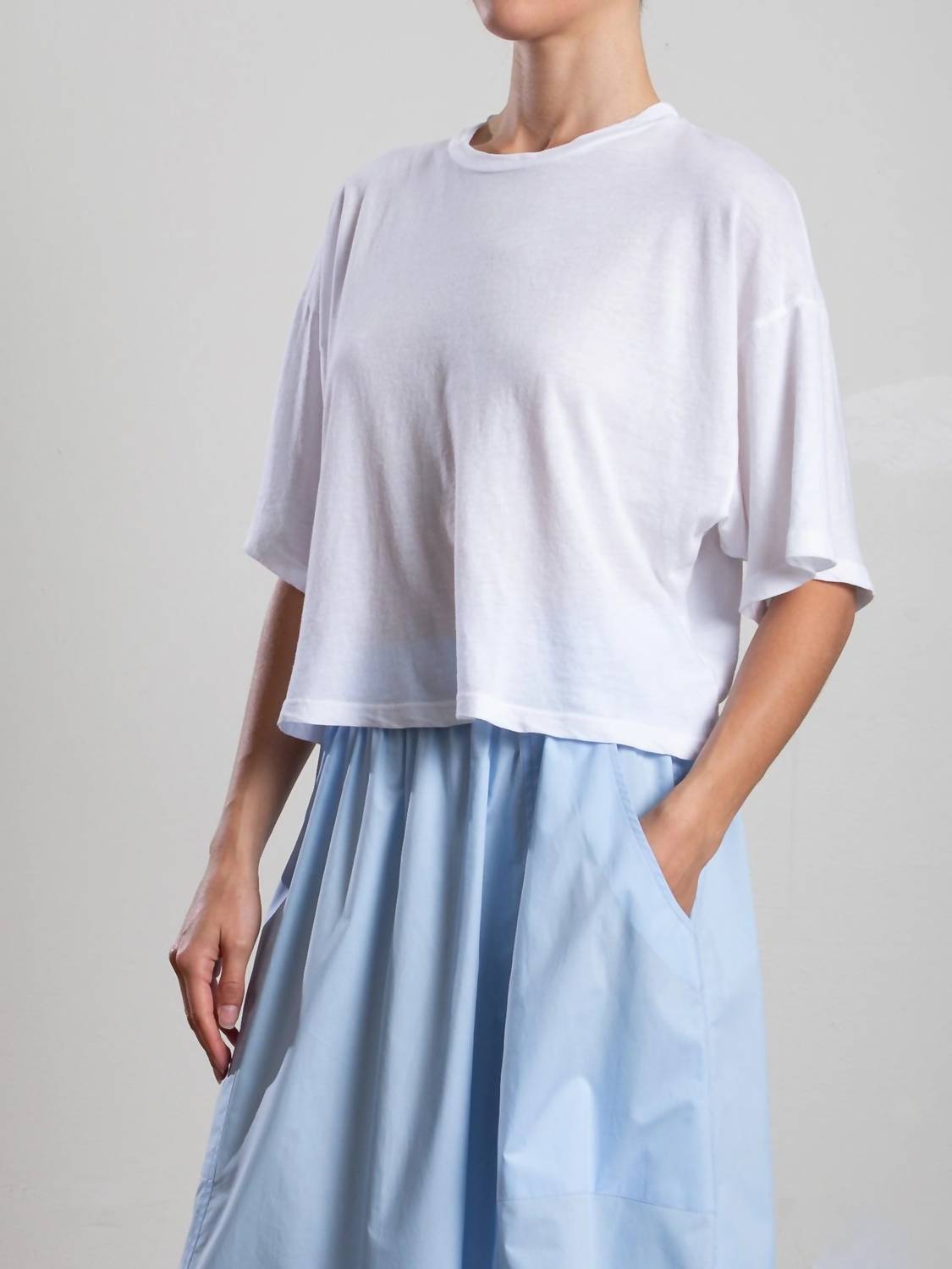 Pharaoh Women's Miles Tissue Jersey Tee in tissue jersey in white - women's t-shirt - view 4