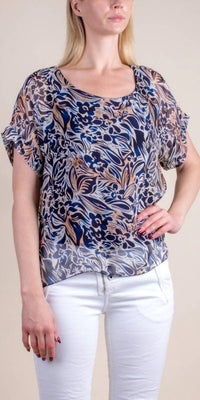 Gigi Moda - Monica Tropical Print Silk Kaftan