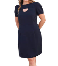 Jade - Short Sleeve Keyhole Mini Dress