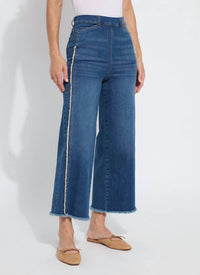 Lysse - Noah High Waist Crop Wide Fringe Denim Jeans