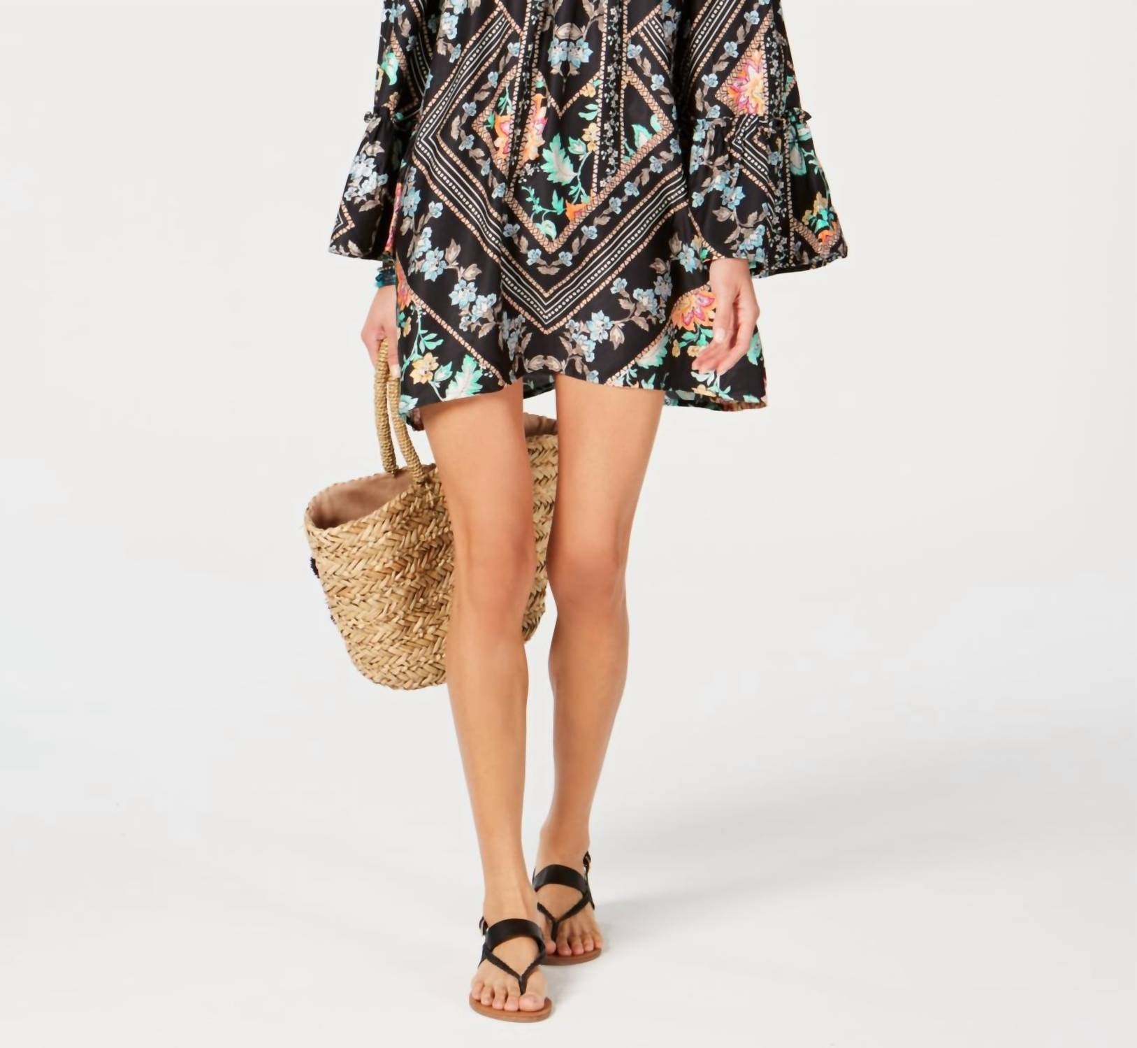 Nanette Lepore - Women's Diamond Vines Off The Shoulder Tunic Cover Up