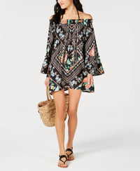 Nanette Lepore - Women's Diamond Vines Off The Shoulder Tunic Cover Up