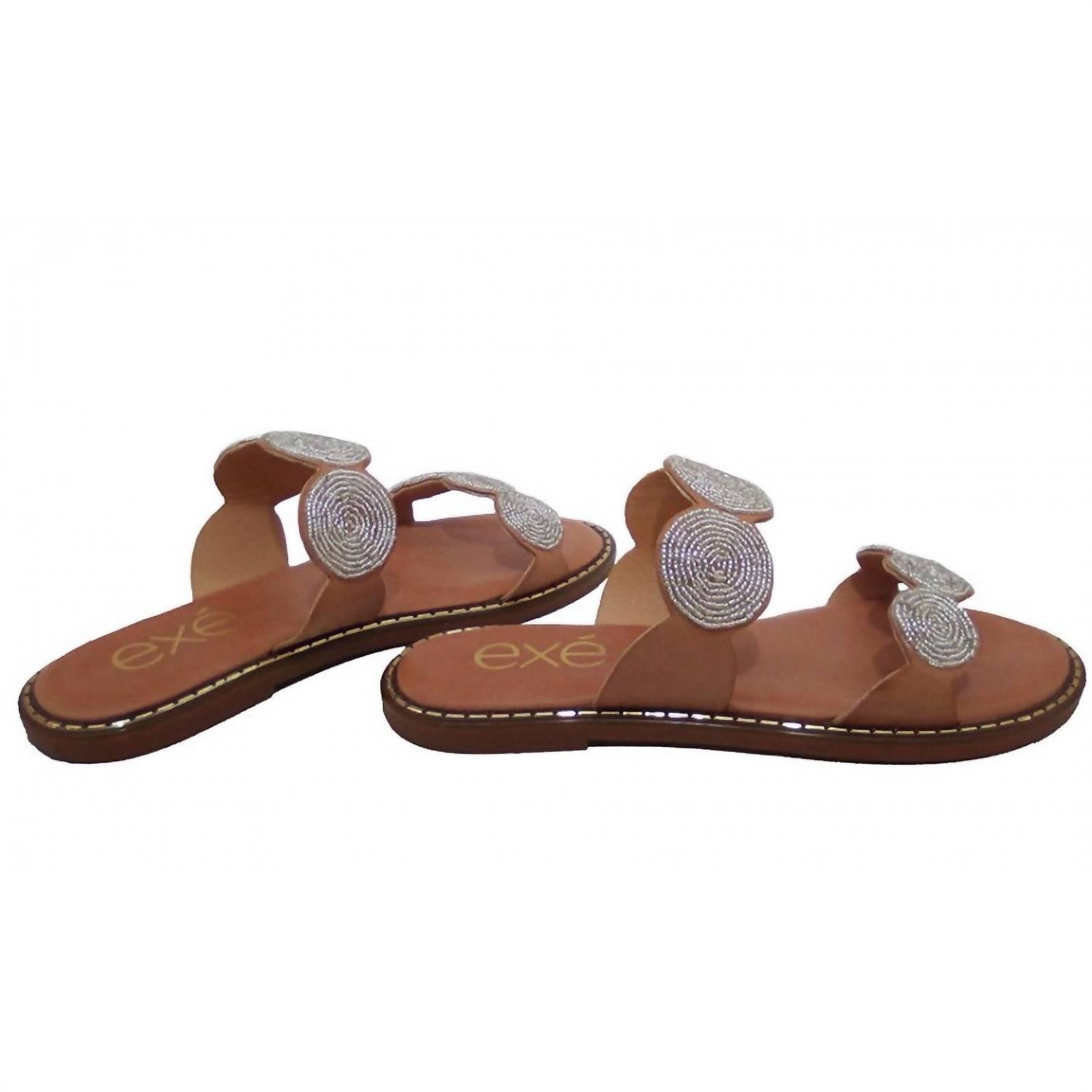 Exe Women's Allison Flat Sandal in nude - women's sandal - alternate view