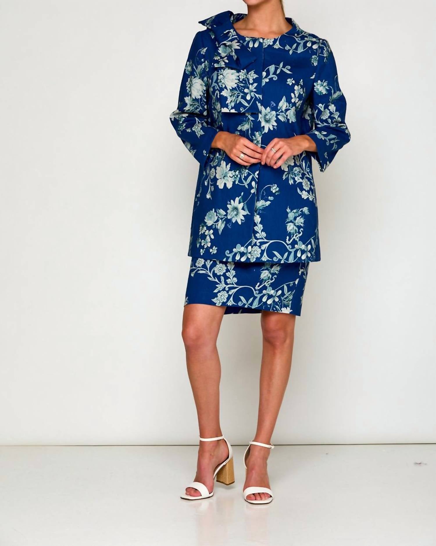 SARA CAMPBELL Sabrina Bow Jacket in mum garden - women's jacket - view 5