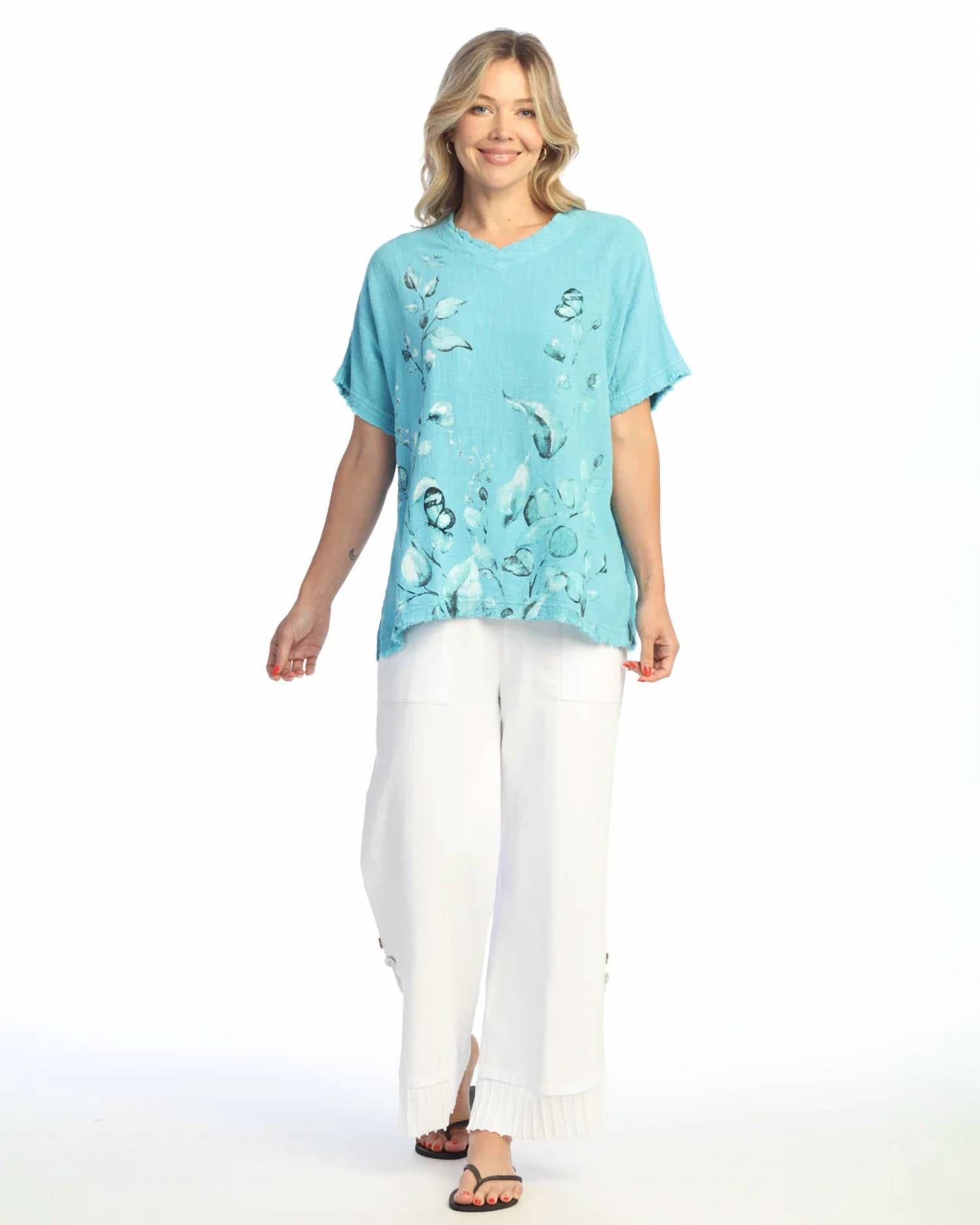 Jess & Jane - Botanica Mineral Washed Cotton Gauze Top