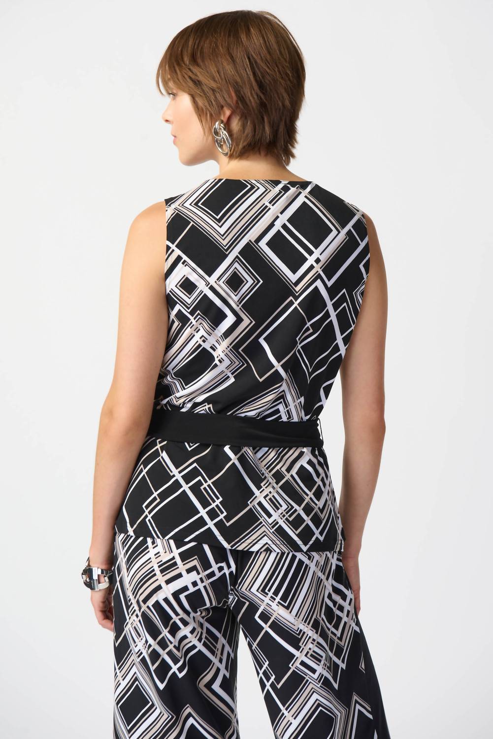 Joseph Ribkoff - Sleeveless Geometric Top