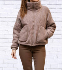 Pol - Zip-up High Collar Fleece Jacket