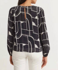 Velvet By Graham & Spencer - Desta Bauhaus Print Blouse
