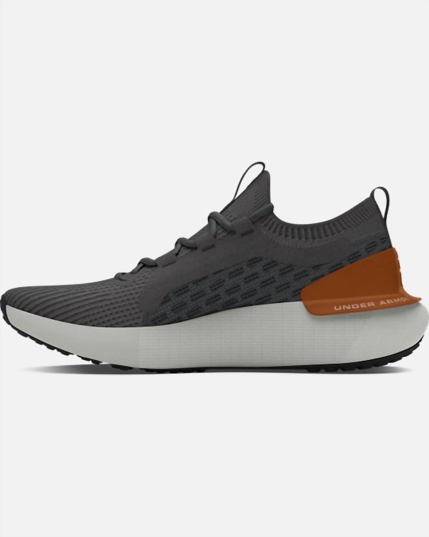 UNDER ARMOUR Women's Hovr Phantom 3 Se Shoes in charcoal grey and orange - women's sneaker - alternate view