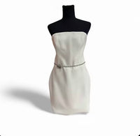 Dalida Ayach - Women's Strapless Short Dress With Belt