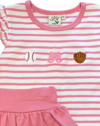 Luigi Kids - Girl's Baseball Embroidered Skort Set
