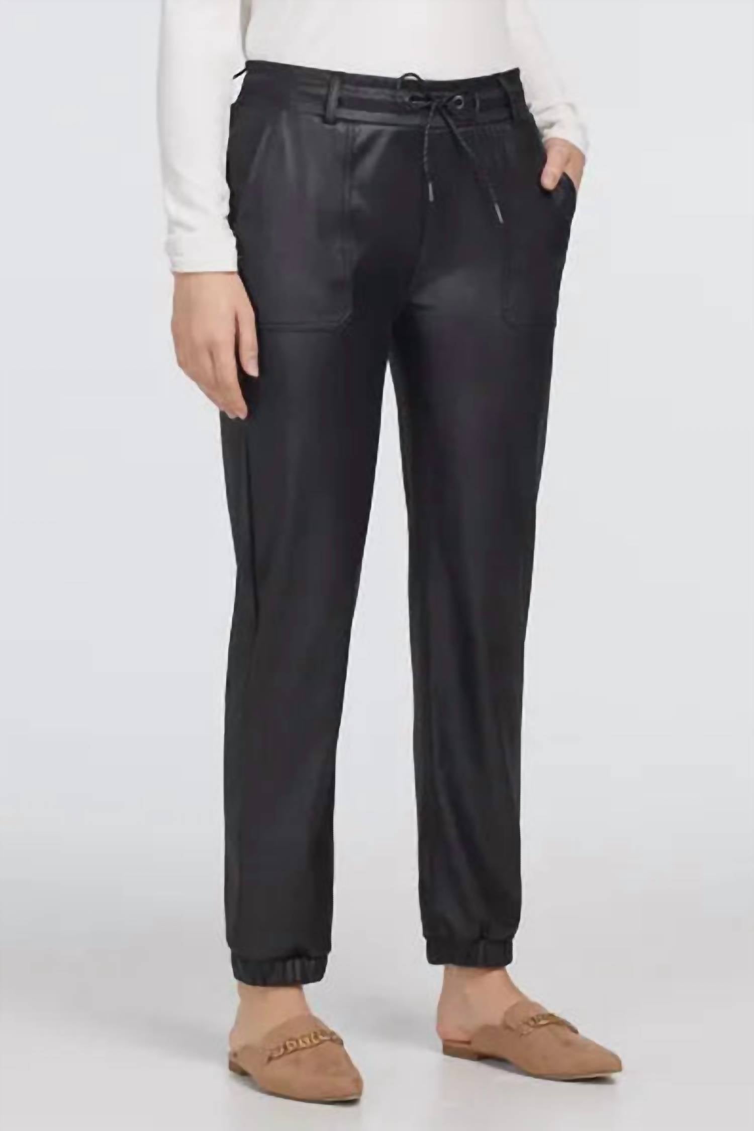 Tribal - Betsy Faux Leather Jogger