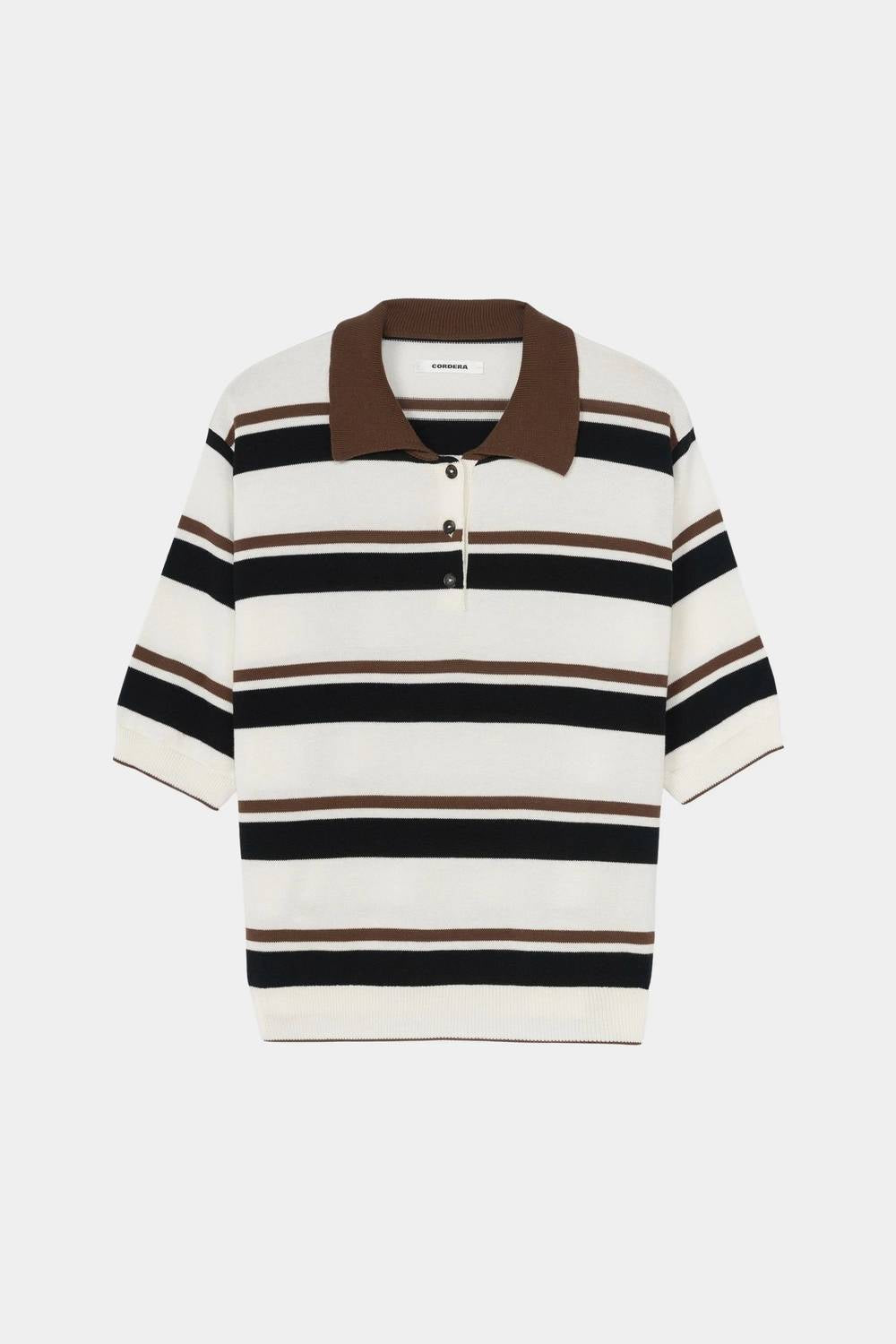 Cordera - Organic Cotton Striped Polo Shirt
