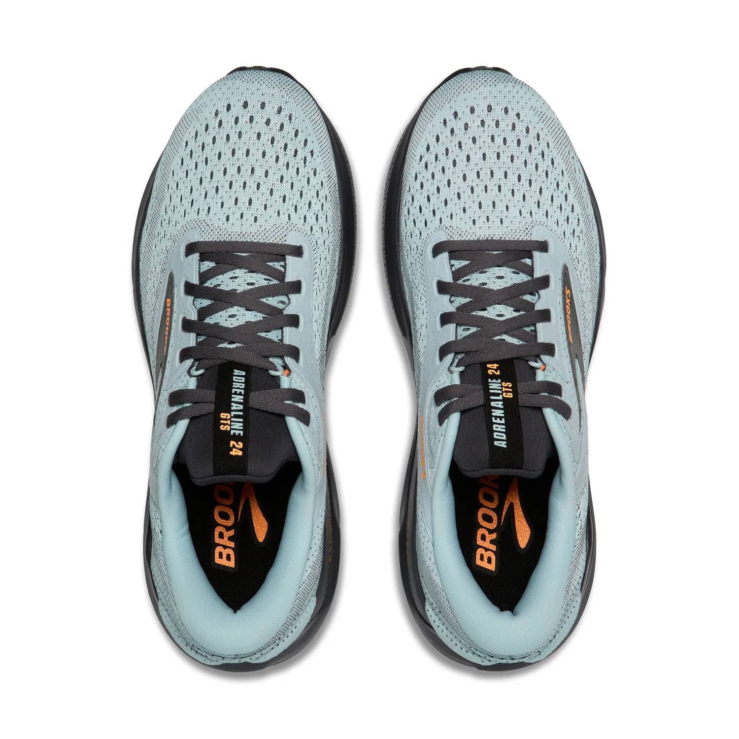 BROOKS Men's Adrenaline Gts 24 Running Shoes in winter sky ebony orange - men's shoe - view 4