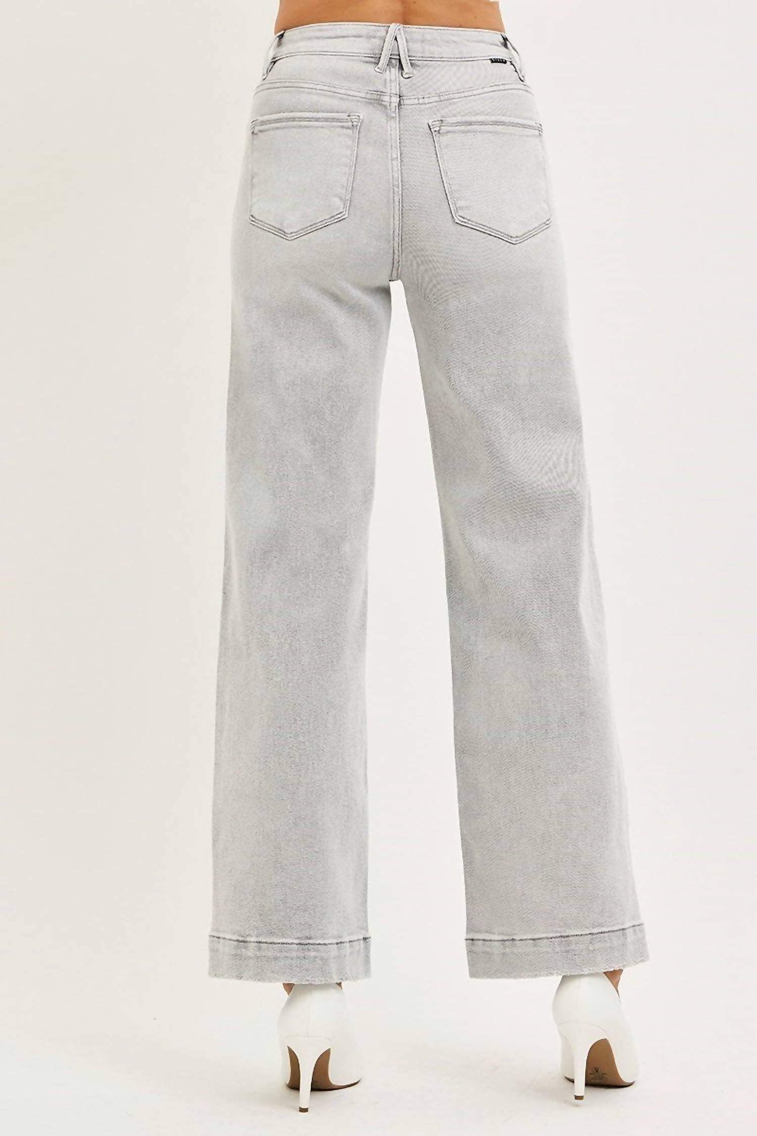 Risen - Hailee High Rise Ankle Wide Jeans