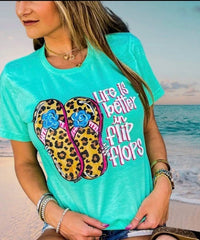 Anagails - Life Is Better In Flip Flops Graphic Tee