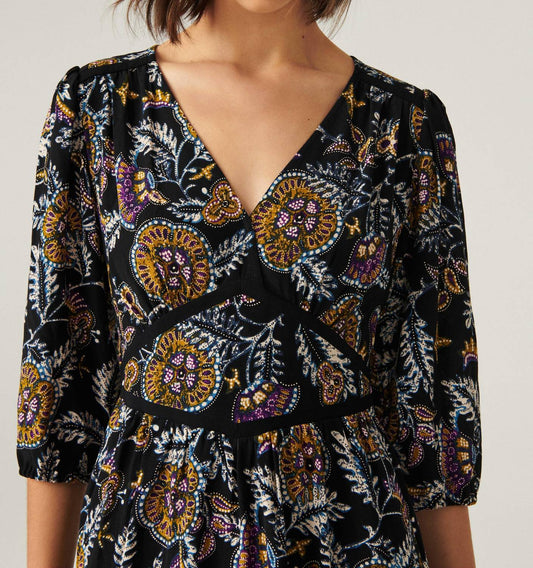 Ba&Sh - VIENNE MIDI V NECK DRESS