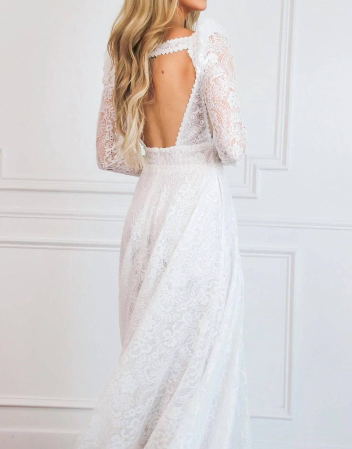 Cinderella Divine - Oriana Lace A Line Detachable Long Sleeve Wedding Dress