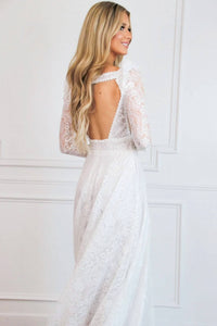 Cinderella Divine - Oriana Lace A Line Detachable Long Sleeve Wedding Dress