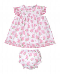 Kissy Kissy - Girl's Hydrangea Dress With Diaper Cover