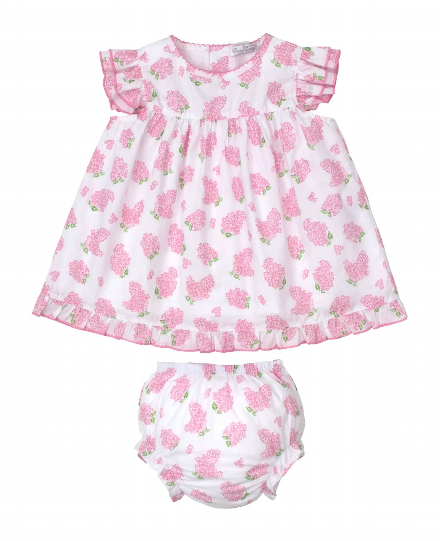 Kissy Kissy - Girl's Hydrangea Dress With Diaper Cover