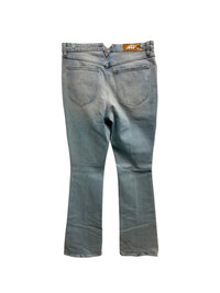 SPRWMN Pre-loved Women's Micro Flare Jeans in light blue - women's jeans - detail view