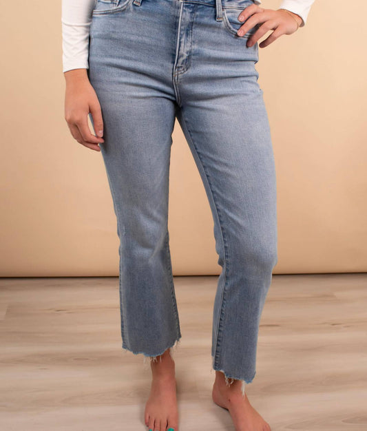 Vervet By Flying Monkey - Lovervet Raw Hem High Rise Kick Flare Jeans