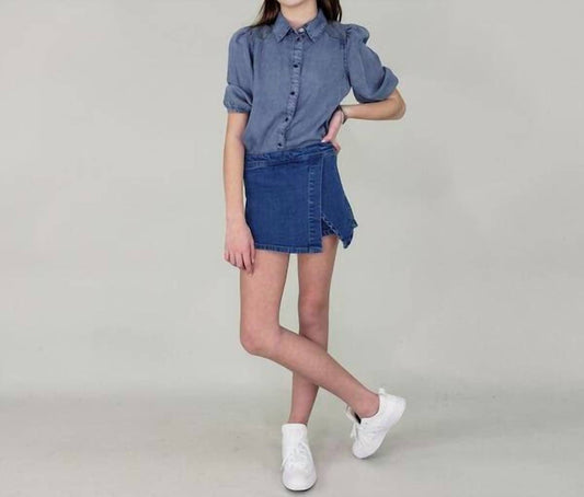 Girl's Denim Skort