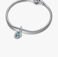 Pandora Eternity Circle Dangle Charm in silver - women's jewelry - alternate view