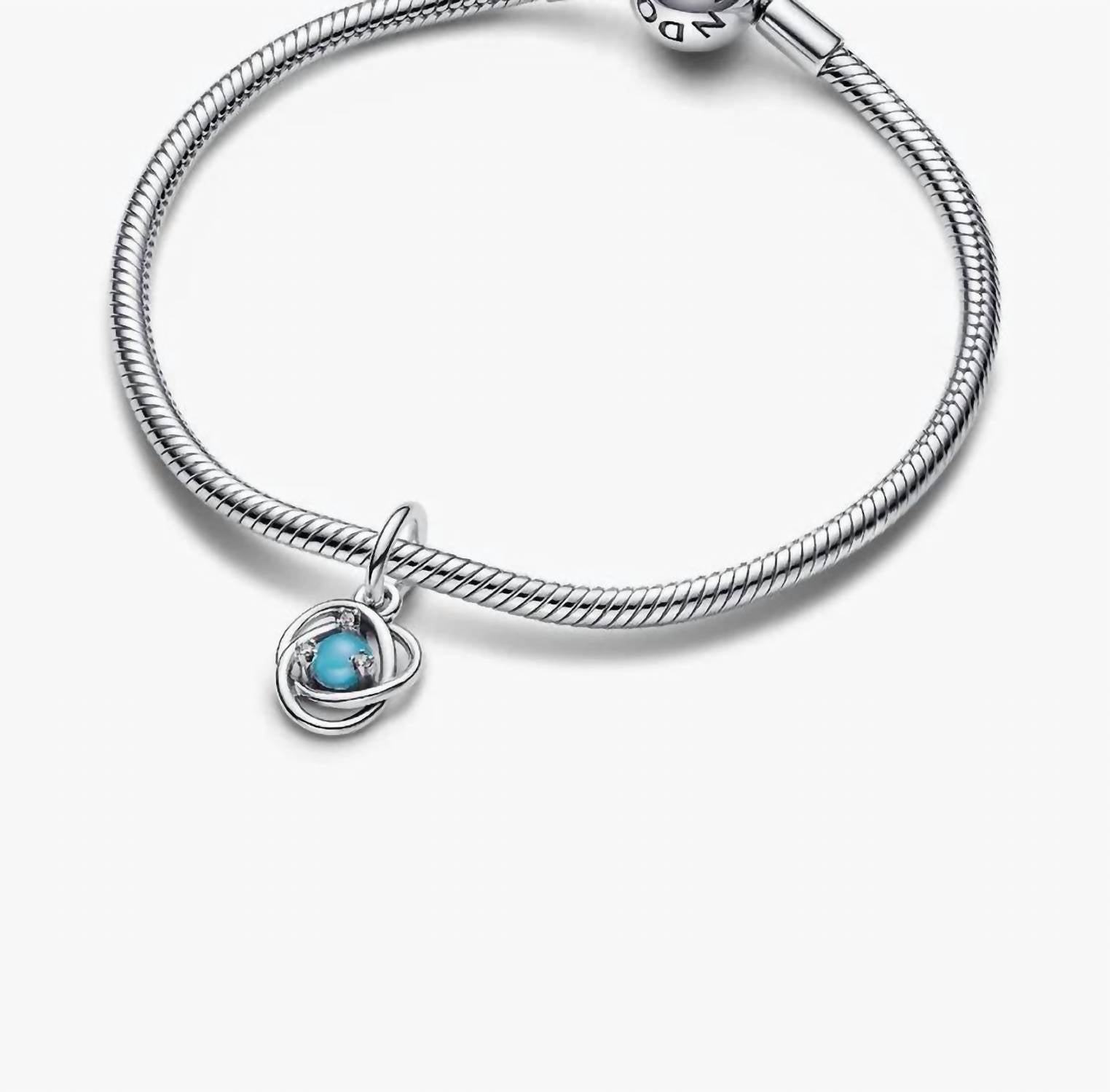 Pandora Eternity Circle Dangle Charm in silver - women's jewelry - alternate view