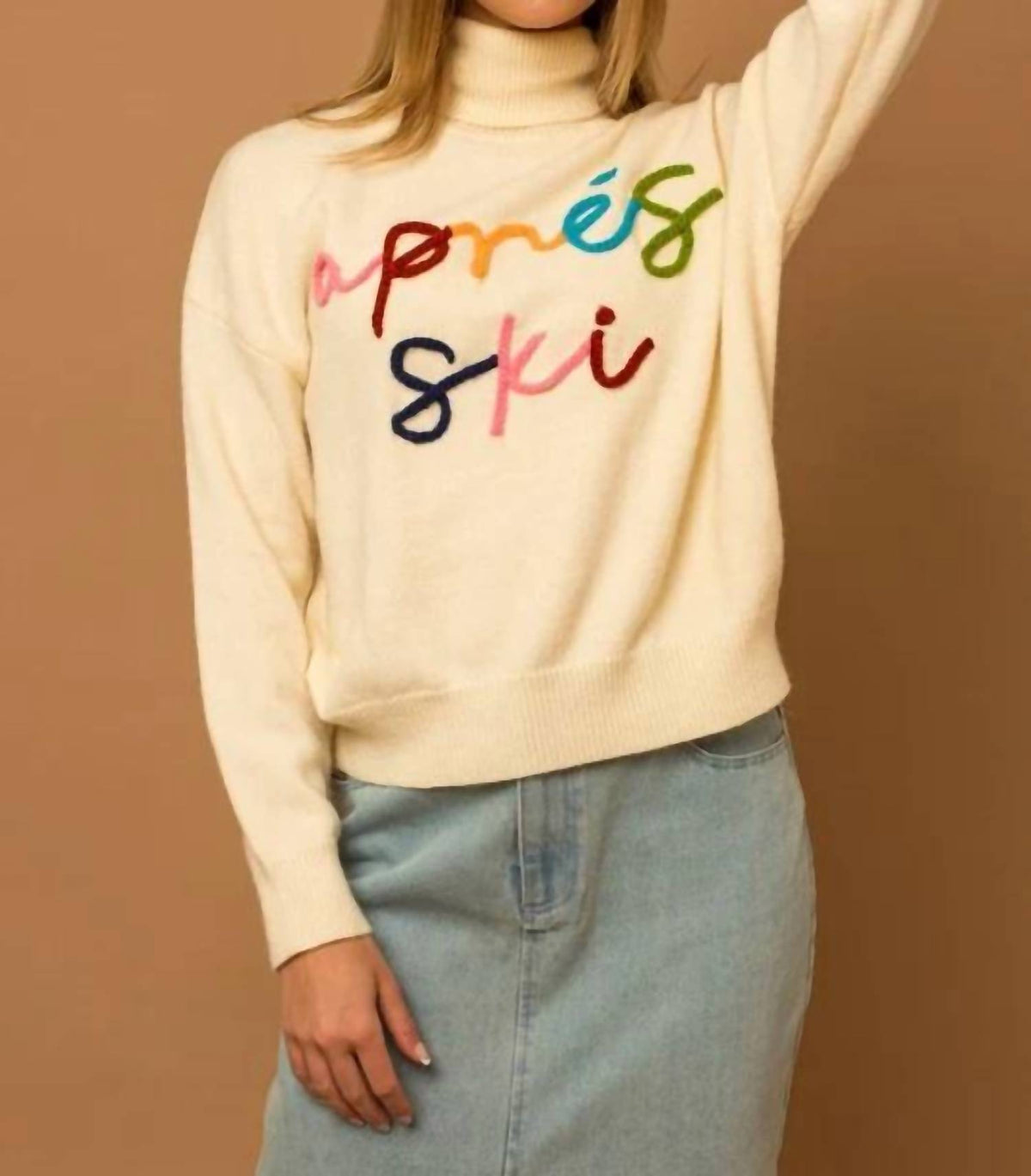 Fashion District La - Turtleneck Long Sleeve Sweater