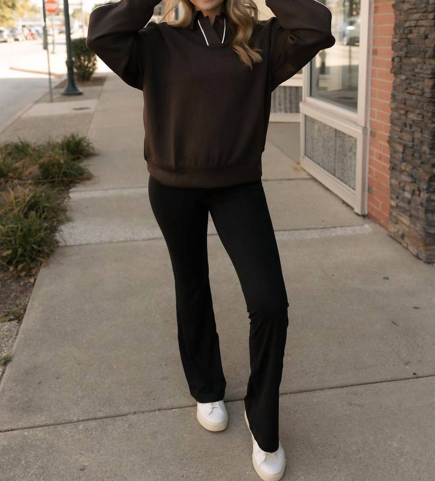 Rae Mode - Polo Double Piping Top