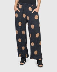 ALEMBIKA Doppio Wide Leg Pants in circles - women's pants