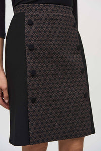 Joseph Ribkoff - Geometric Jacquard A-line Skirt