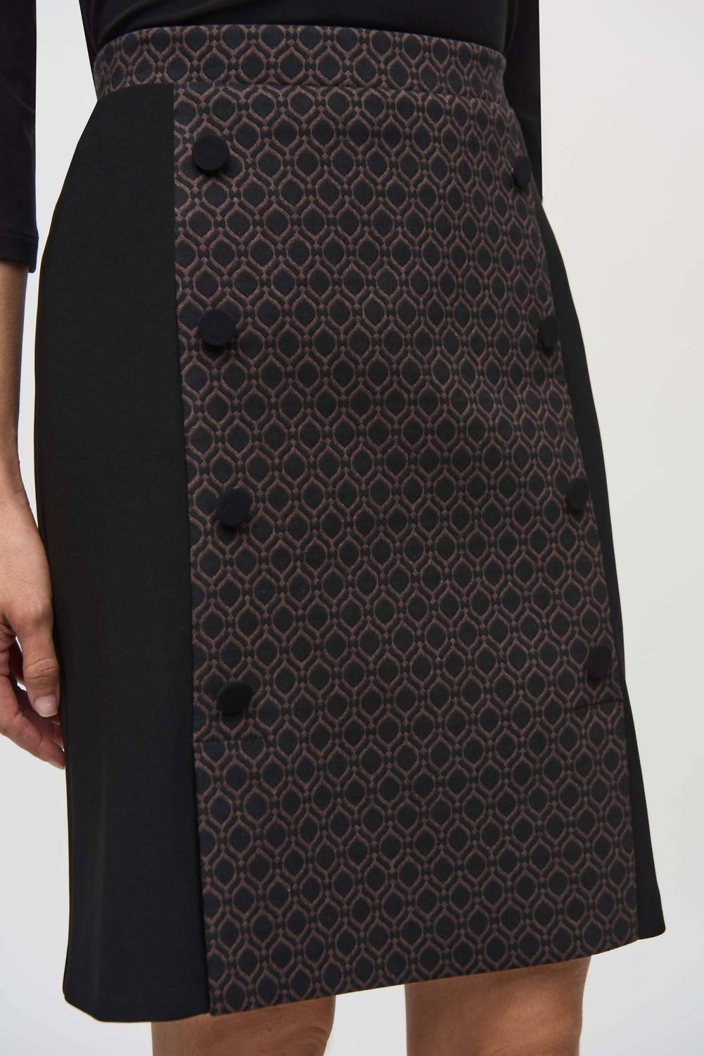 Joseph Ribkoff - Geometric Jacquard A-line Skirt