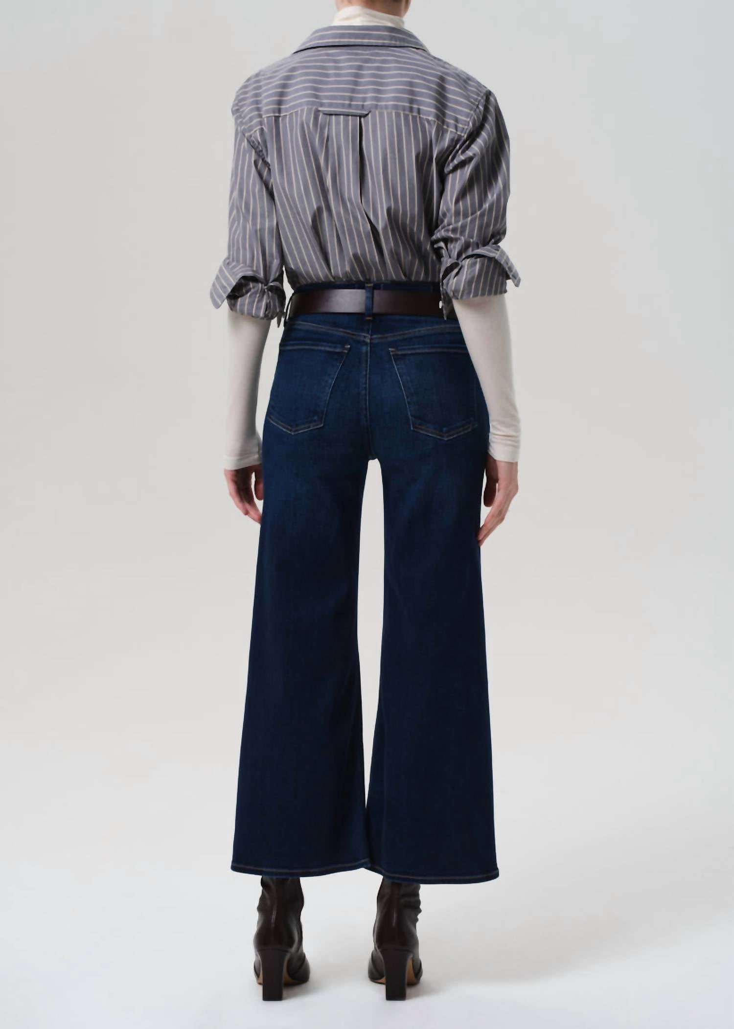 Citizens of Humanity Lyra Wide Leg Crop Jeans in dakota - women's jeans - view 4
