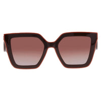 LONGCHAMP Women's Gradient Irregular Sunglasses in brown - women's accessory - detail view