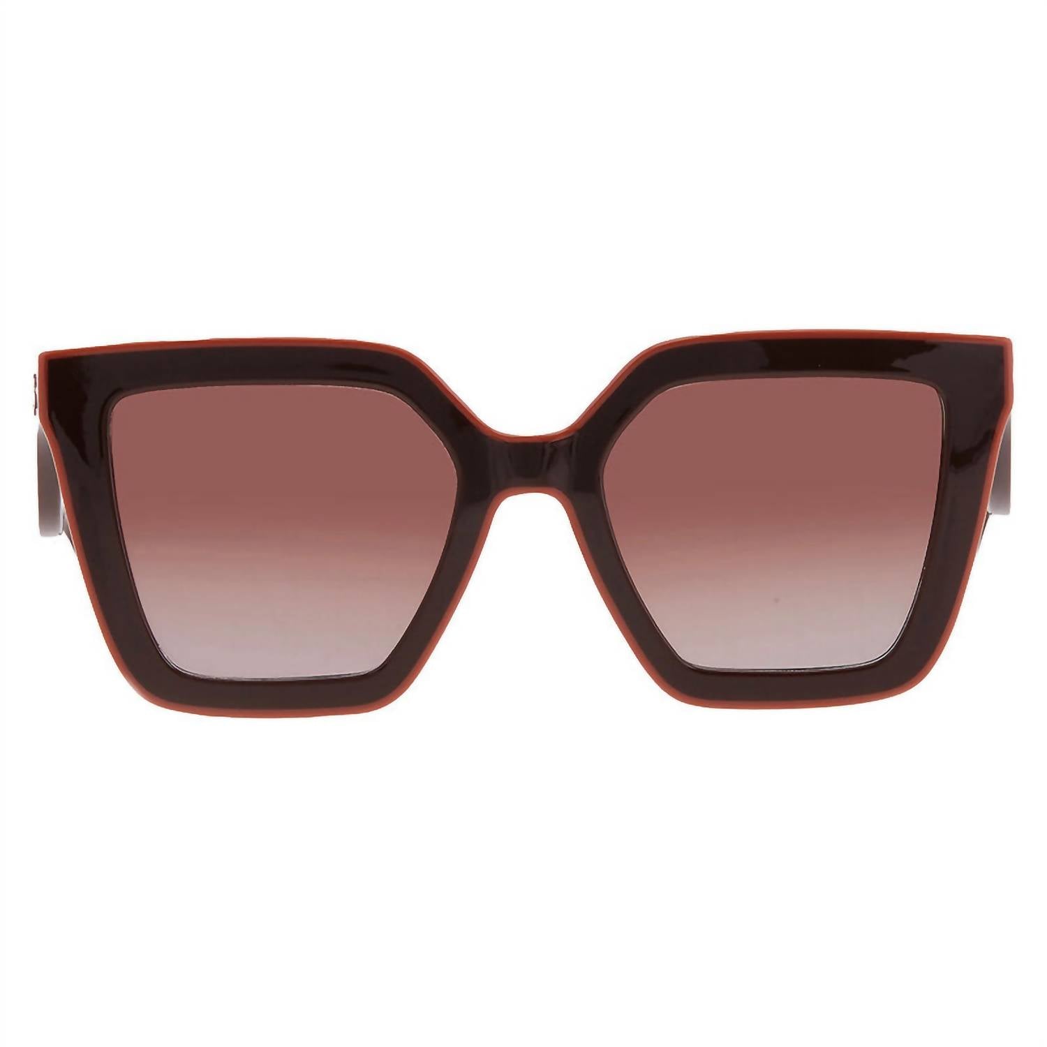 LONGCHAMP Women's Gradient Irregular Sunglasses in brown - women's accessory - detail view