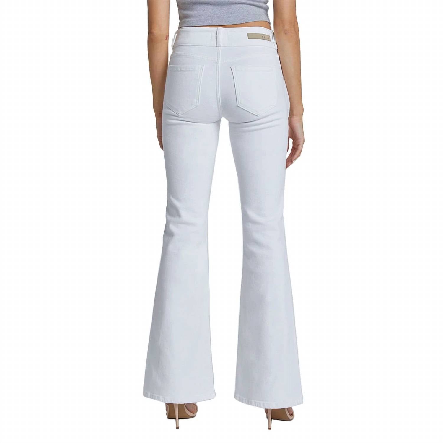 Cello - 2 Button Mid Rise Flare Jeans