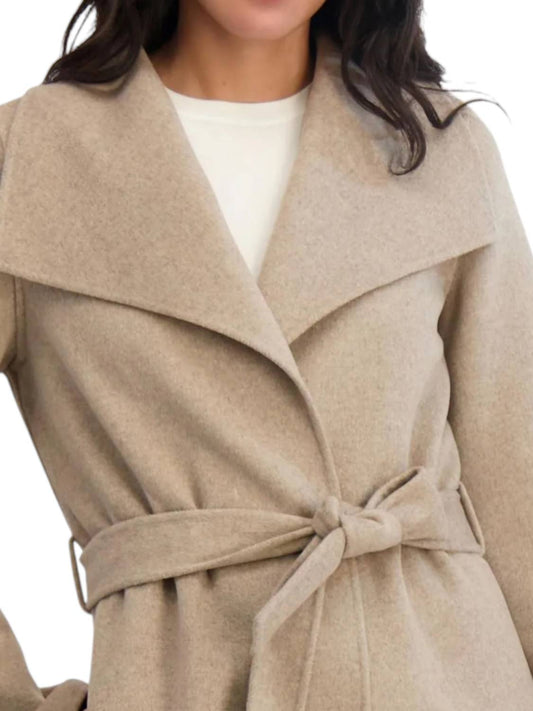 Tahari - Women's Double Face Wool-blend Belted Coat