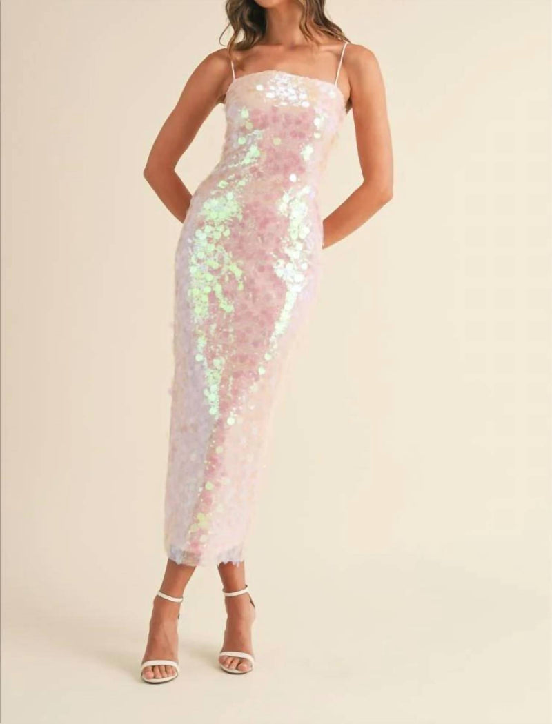 oversized disc sequin dress Multi Rainbow Disc Sequin Mini Dress