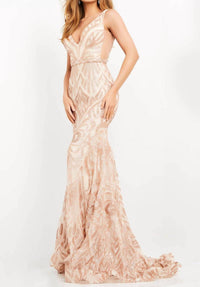 Jovani - Sequin Embellished Gown