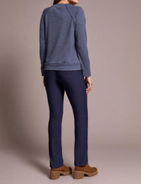 Tribal - Textured Knit Crew Neck Top