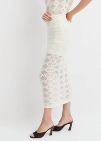 Favorite Daughter Courtside Midi Skirt in ivory - women's skirt - alternate view