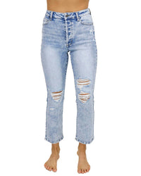 Grace And Lace - Premium Denim High Waisted Mom Jeans
